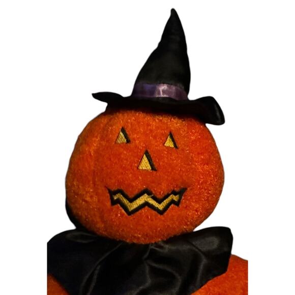 Pumpkin Witch Plush Jack O Lantern Sugar Loaf Stuffed Animal Halloween READ - Picture 2 of 8